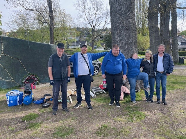 Oppussing av ankeret i Badeparken